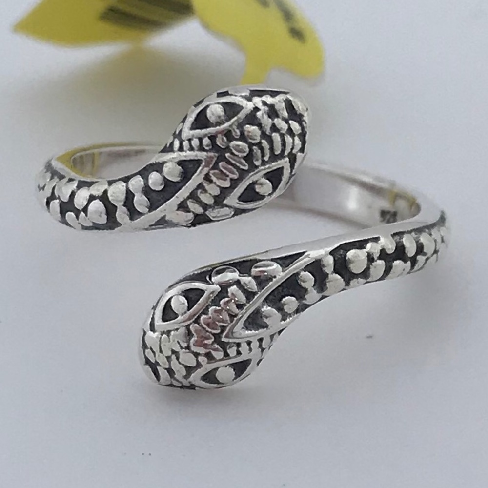 NEW 925 Sterling Silver Bypass Snake Ring Size 8
